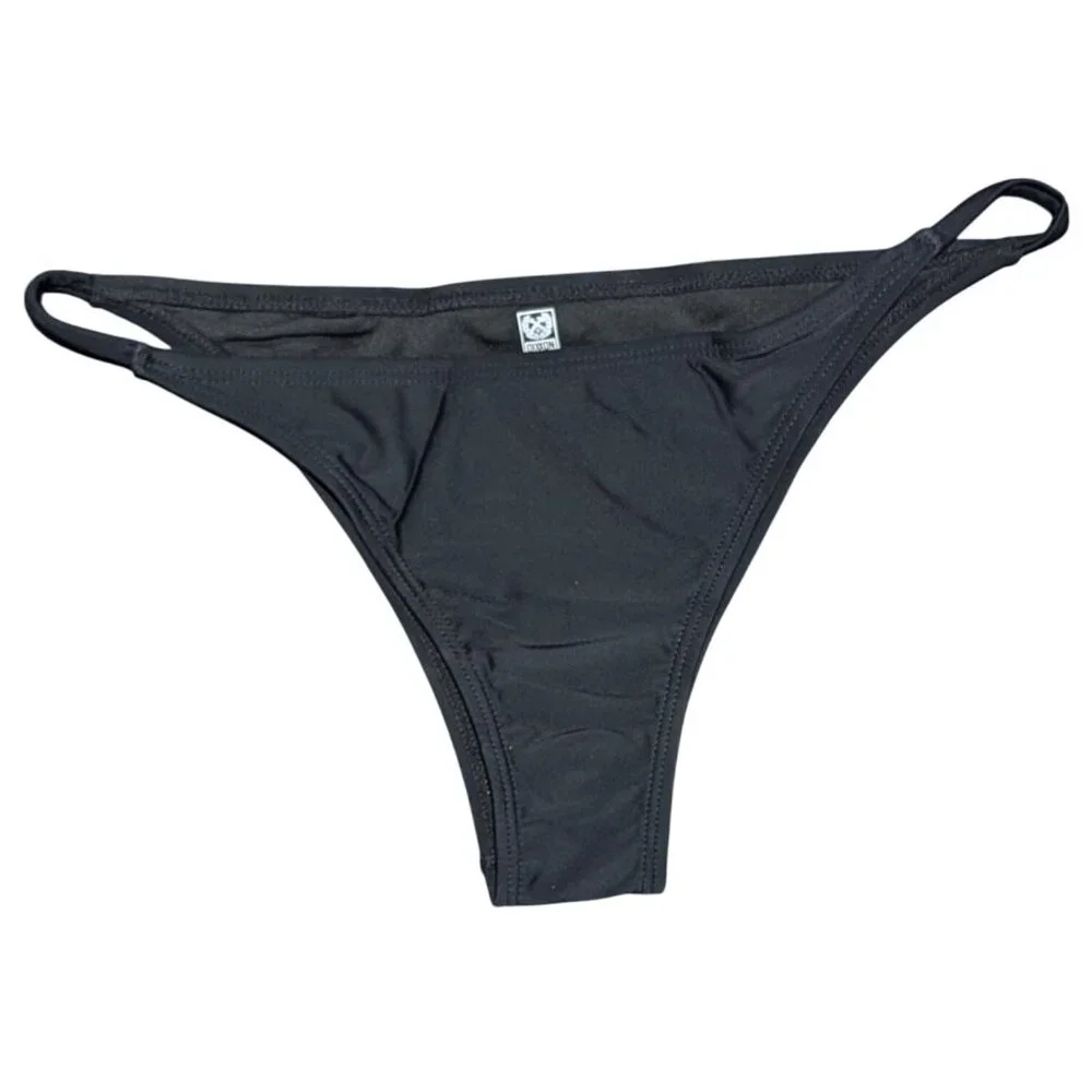 Dixxon Black Tanning Swimsuit Womens Medium Brazilian‎ String Bikini 2 Piece Set